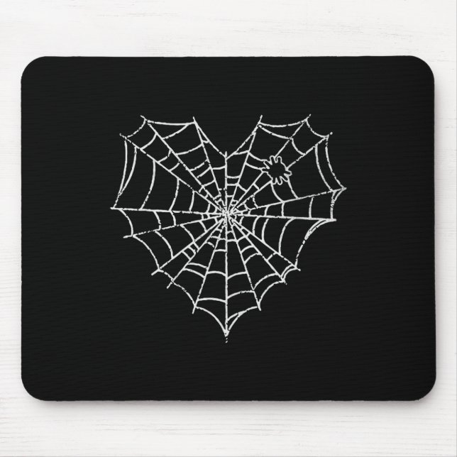 Halloween Spider Web Kostüm Niedlich Heart Spider  Mousepad (Vorne)