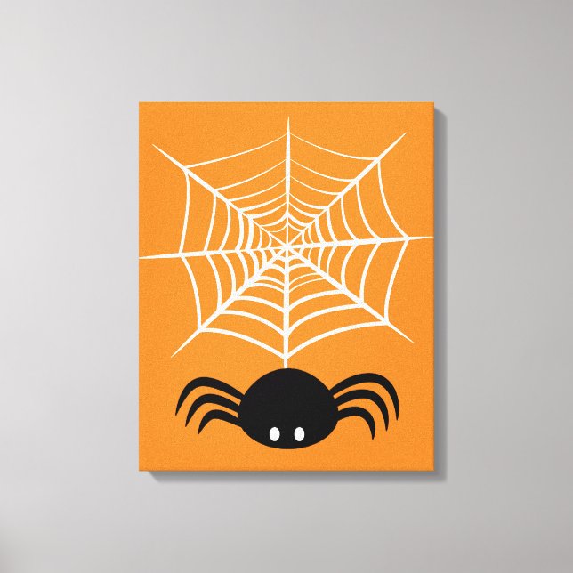 Halloween Spider Web Leinwanddruck (Vorderseite)
