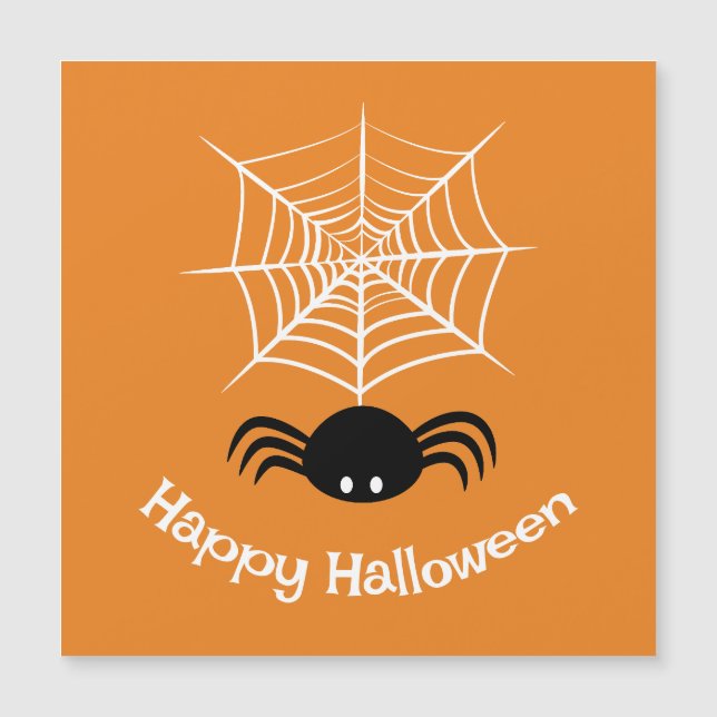 Halloween Spider Web Magnetkarte (Vorderseite)