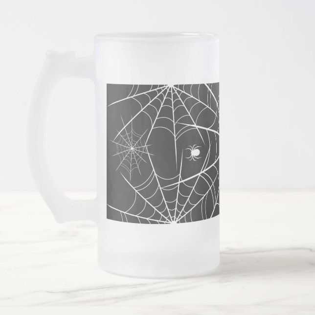 Halloween Spider Web Mattglas Bierglas (Links)