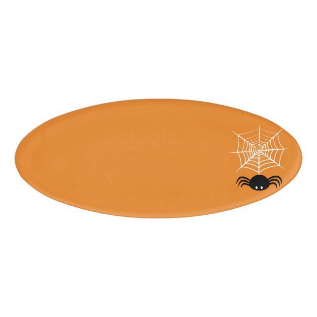 Halloween Spider Web Namenschild (Vorderseite)