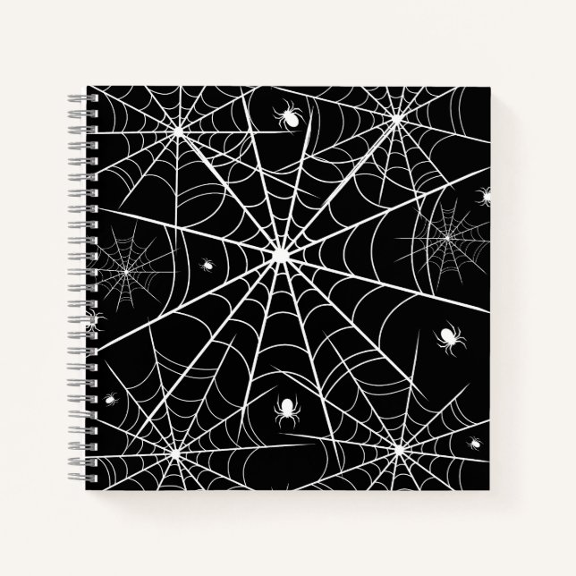 Halloween Spider Web Notizbuch (Vorderseite)