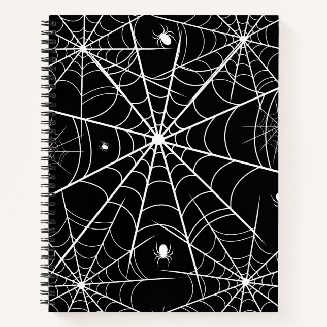 Halloween Spider Web Notizbuch (Vorderseite)