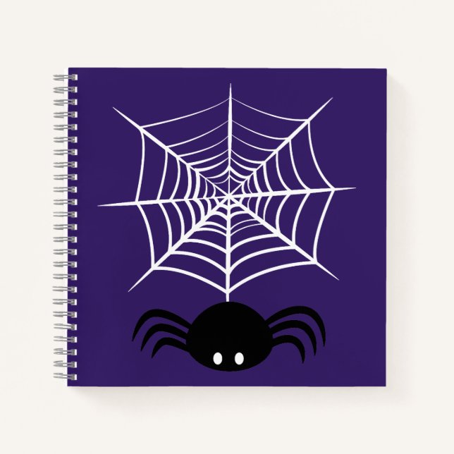 Halloween Spider Web Notizbuch (Vorderseite)