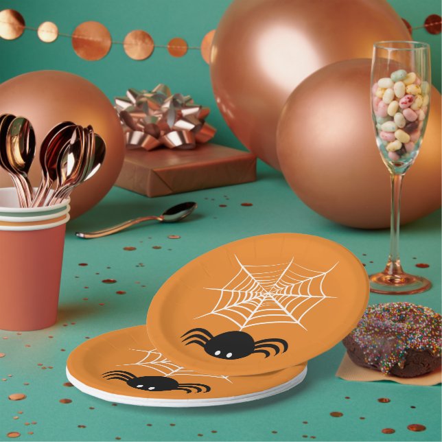 Halloween Spider Web Pappteller (Multi)