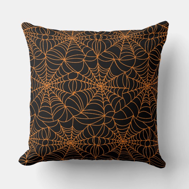 Halloween Spider Web Pillow Kissen (Vorderseite)
