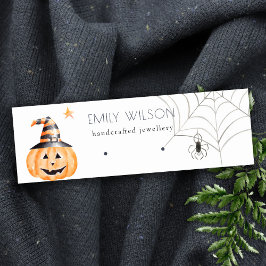Halloween Spider Web Pumpkin Stuck Earring Display Mini Visitenkarte