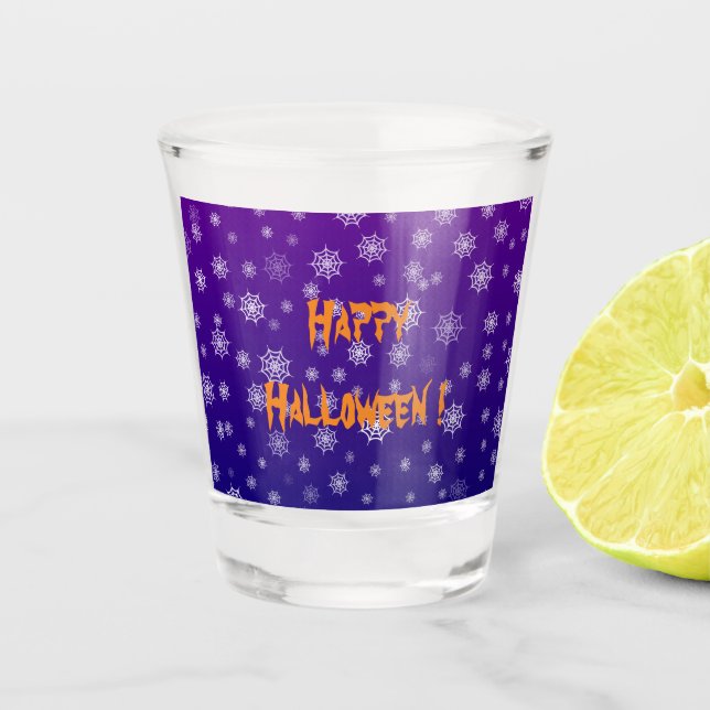 Halloween Spider Web Schnapsglas (Vorderseite)