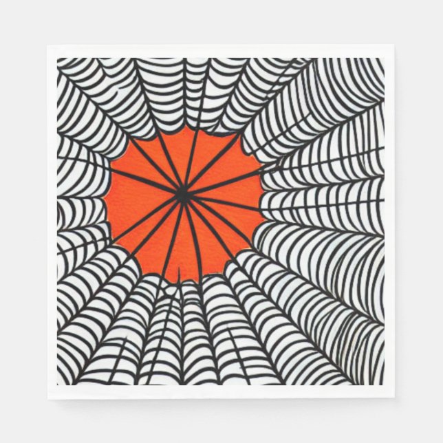Halloween Spider Web Serviette (Vorderseite)