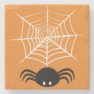 Halloween Spider Web Steinuntersetzer