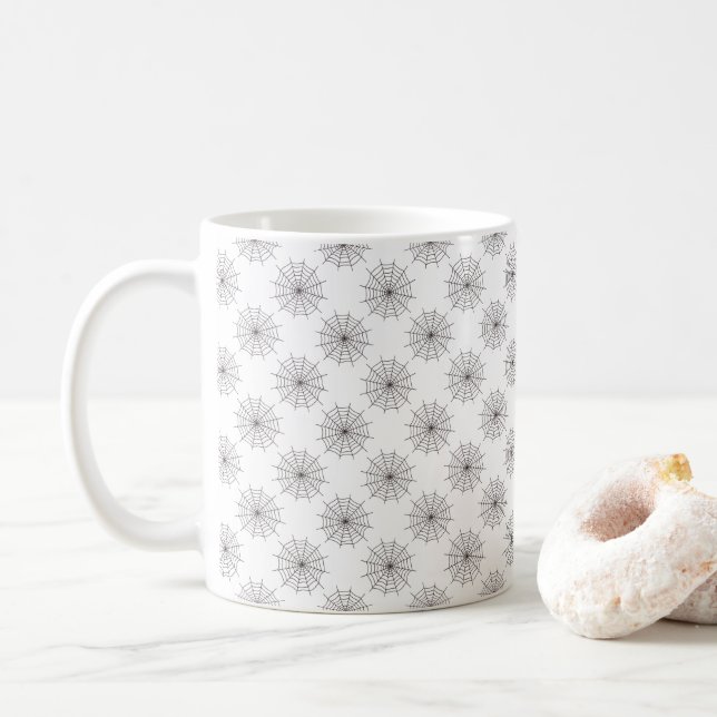 Halloween, Spider Web, Trick oder Treat, Boo Kaffeetasse (Mit Donut)