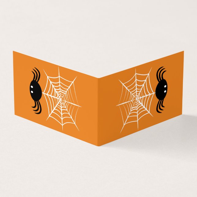 Halloween Spider Web Visitenkarten (Vorderseite)
