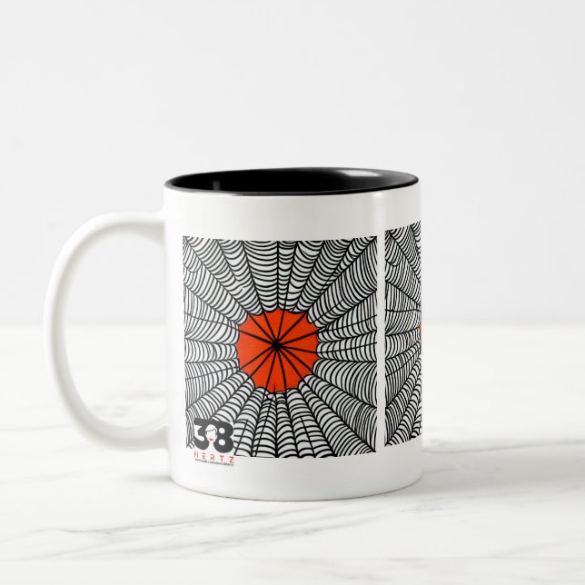 Halloween Spider Web Zweifarbige Tasse (Links)