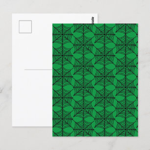 Halloween Spider Webs auf Green Postkarte