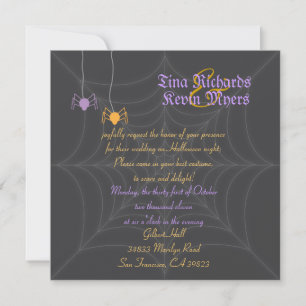 Halloween Spider Wedding Einladung
