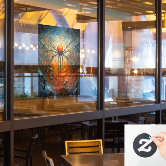 Halloween Spider Window Fensteraufkleber (Restaurantfenster)