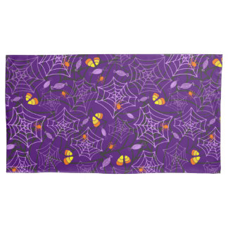 Halloween Spiders & Candy Lila Pillowcase Kissenbezug