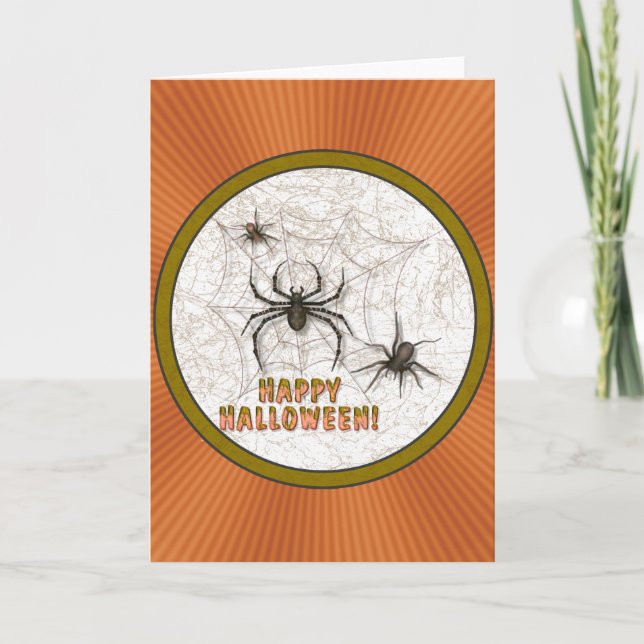 Halloween Spiders Karte (Vorderseite)