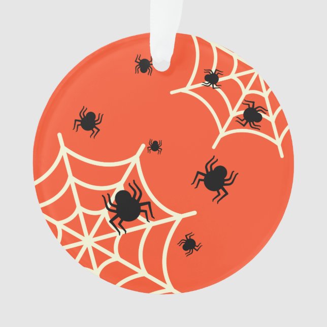 Halloween Spiders on Web Ornament (Vorderseite)