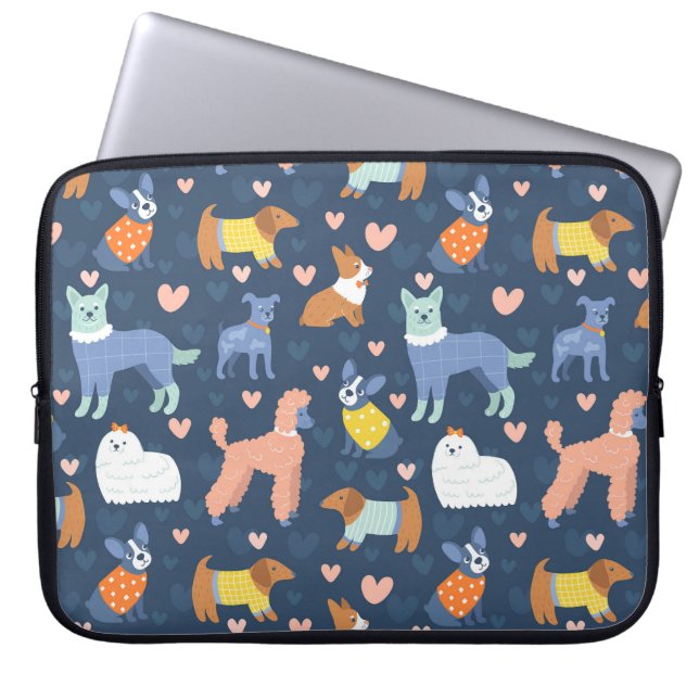 Halloween Spiders Web: Nahtloses Muster Laptopschutzhülle (Vorderseite)