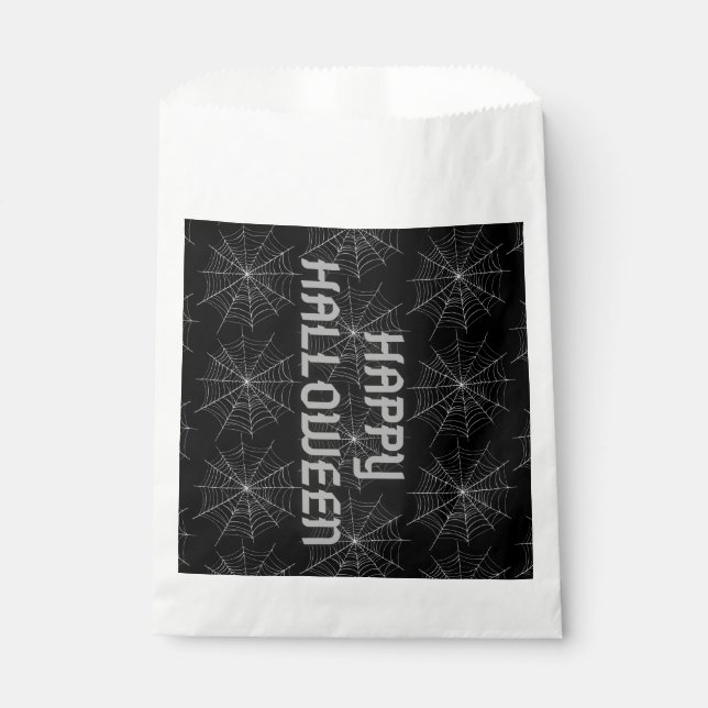 Halloween Spiderweb Geschenktütchen (Vorderseite)