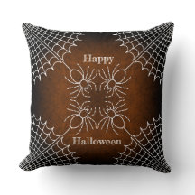 Halloween Spiderweb spinnen schwarz orange weiß