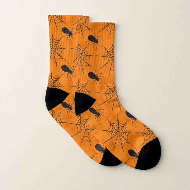 Halloween Spiderweb und Spider Pattern Socken (Paar)