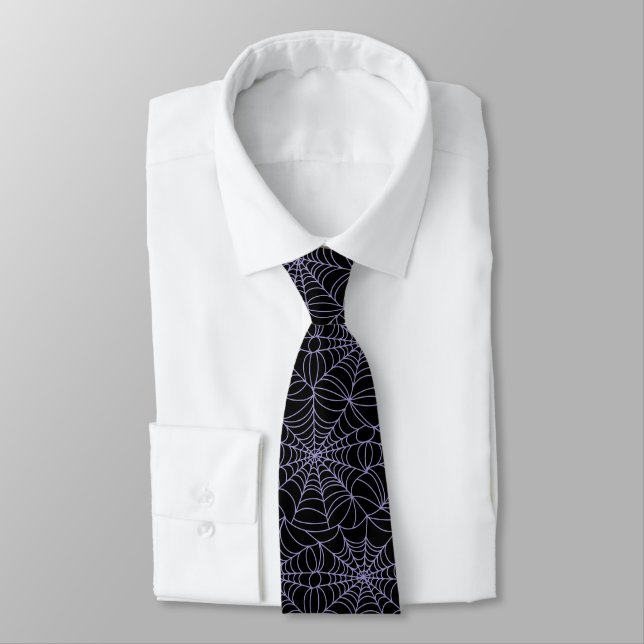 Halloween SpiderwebNecktie Krawatte (Gebunden)