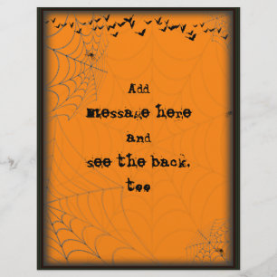 Halloween Spiderwebs & Bats Scene Silhouette