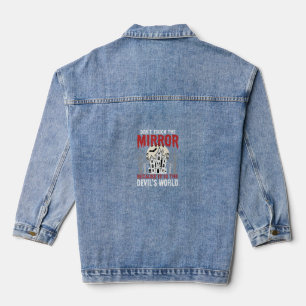 Halloween Spiegel Teufel Welt Grafik Jeansjacke