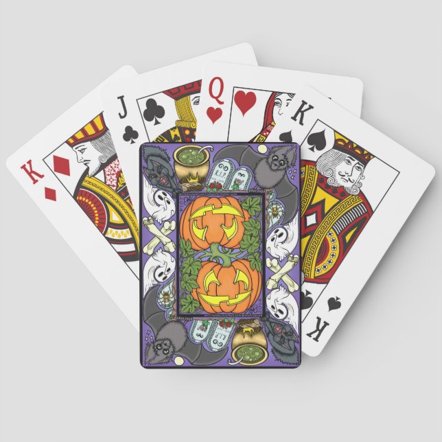 Halloween-Spielkarten Spielkarten (Rückseite)