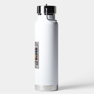 Halloween-Spinne Gruselige Retro-Gravur Regenbogen Trinkflasche
