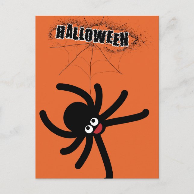 halloween spinne postkarte (Vorderseite)