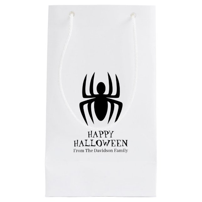 Halloween Spinne Schwarz-weiße, spuke Leckerei Kleine Geschenktüte (Vorderseite)