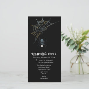 Halloween-Spinne und Weben-Party Feiertagskarte