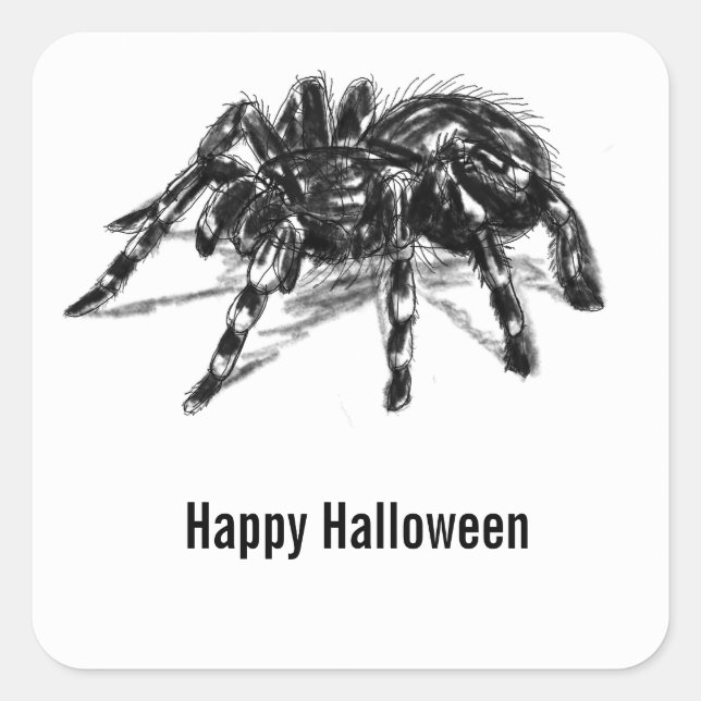 Halloween-Spinnen-Aufkleber  Quadratischer Aufkleber (Vorderseite)