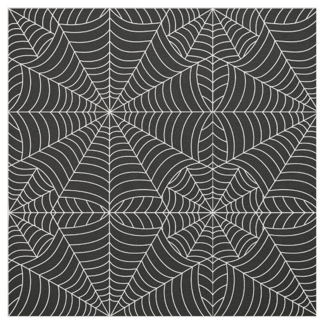 Halloween-Spinnen-Netze auf Schwarzem Stoff (Muster)