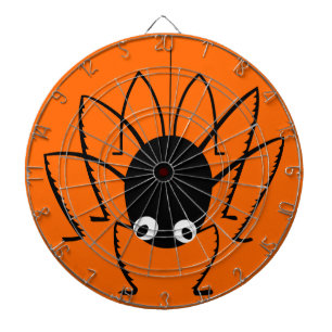Halloween-Spinnen-orange Dartscheibe mit Pfeilen