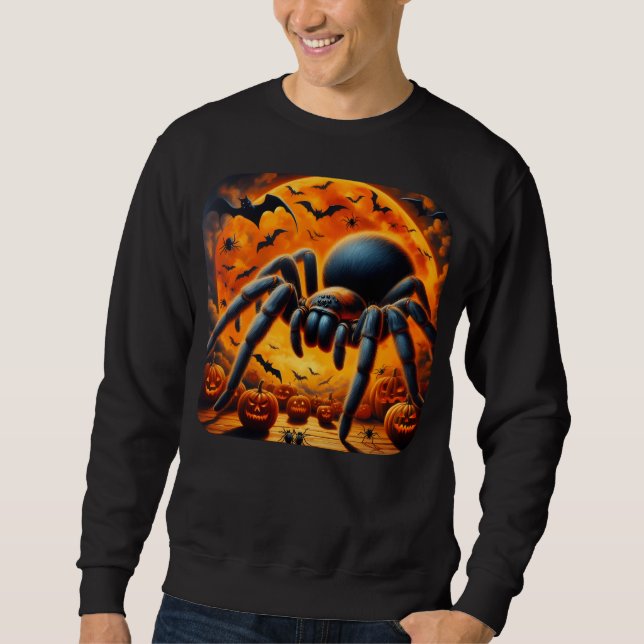 Halloween-Spinnen-Pullover Sweatshirt (Vorderseite)