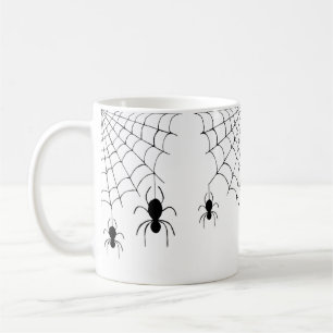 Halloween Spinnen Schwarze Spinnennetze Spooky Kaffeetasse