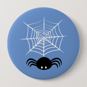 Halloween Spinnennetz  Button