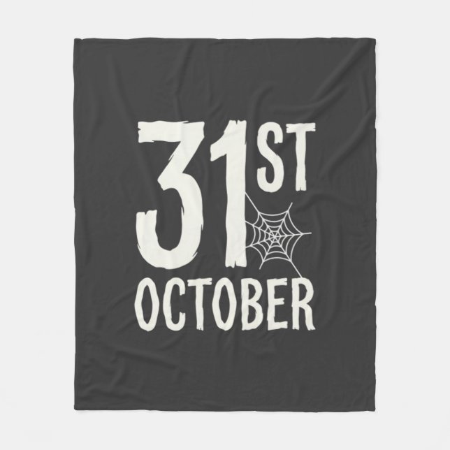 Halloween-Spinnennetz-Design am 31. Oktober Fleecedecke (Vorderseite)