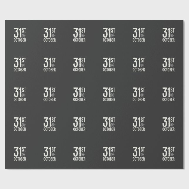 Halloween-Spinnennetz-Design am 31. Oktober Geschenkpapier (Flach)