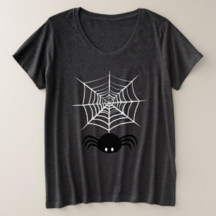 Halloween Spinnennetz Große Größe T-Shirt