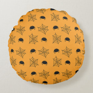 Halloween-Spinnennetz-Kissen Rundes Kissen