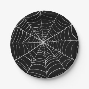 Halloween Spinnennetz Pappteller