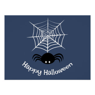 Halloween Spinnennetz Poster