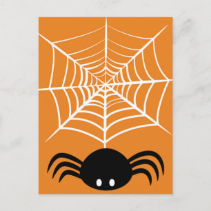 Halloween Spinnennetz Postkarte