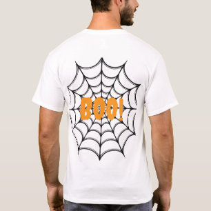 Halloween Spinnennetz Schwarz-Weiß Gothic Gruselig T-Shirt