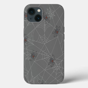 Halloween Spinnennetz und Kürbisse iPhone 13 Hülle